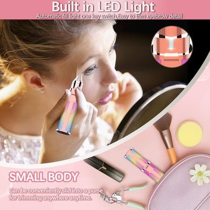 2-in-1 Electric Eyebrow Trimmer & Facial Hair Remover for Women | Painless & Rechargeable